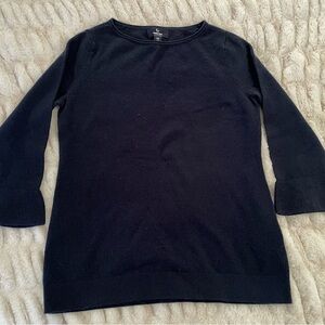 Lands' End Cashmere Women's Navy Scoop Neck Sweater